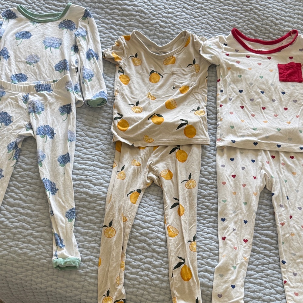 Kyte Baby Pajamas Set - Floral, Lemon, and Heart 18-24 months